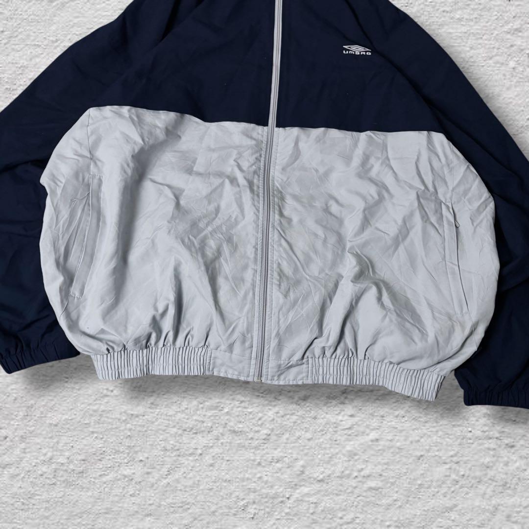 umbroアンブロナイロンジャケット90s古着vintageバイカラーネイビー