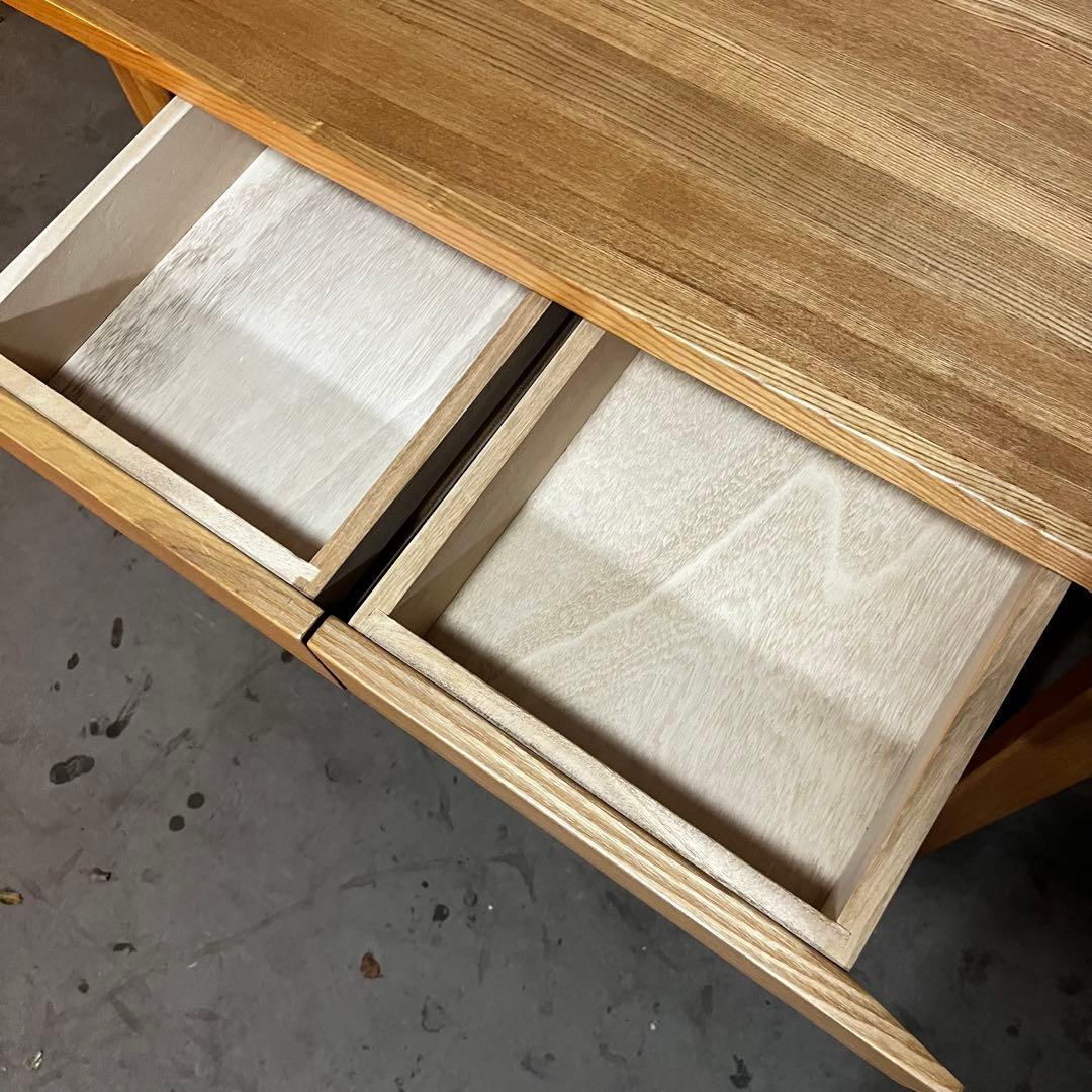 美品・廃盤希少★無印 タモ材パーソナルデスク