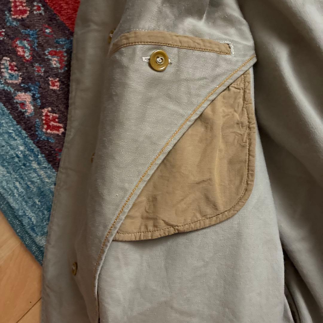 45R おこめサテン908シングルPコート2ベージュ