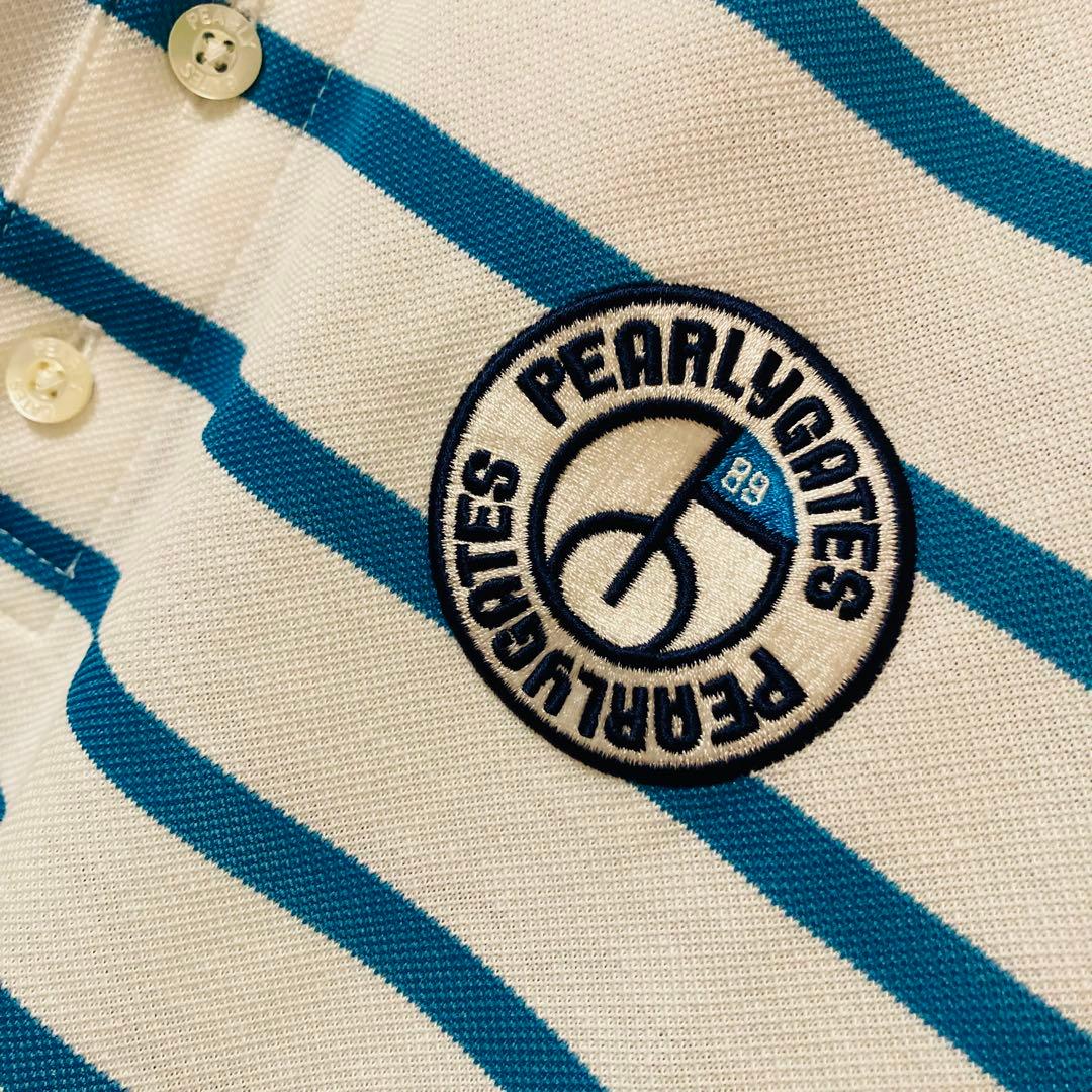 美品✳️PEARLY GATES『ゴルフ ポロシャツ ボーダー 半袖』サイズ4