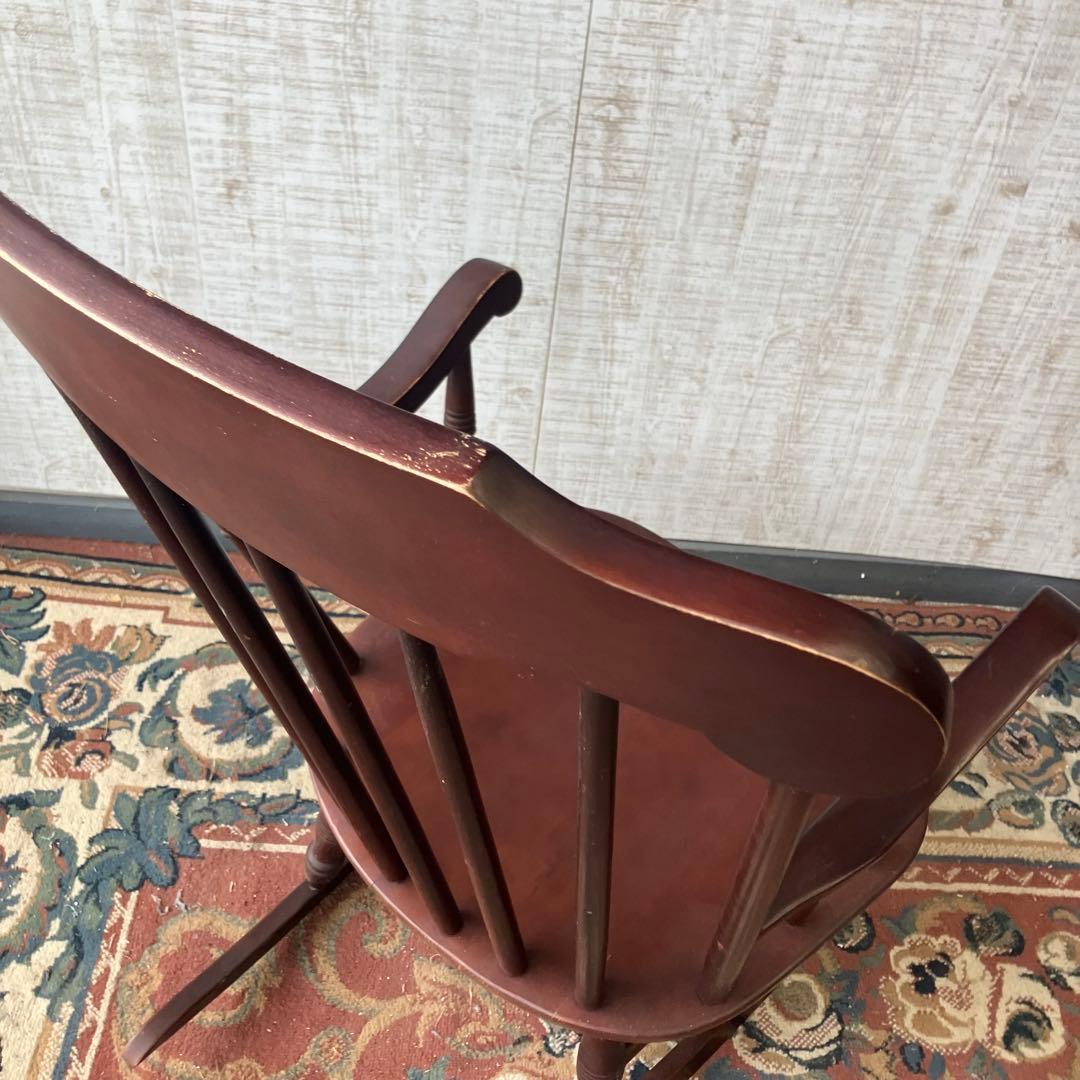 昭和レトロ 木製 ロッキングチェア アームチェア 古道具 古家具 ビンテージ