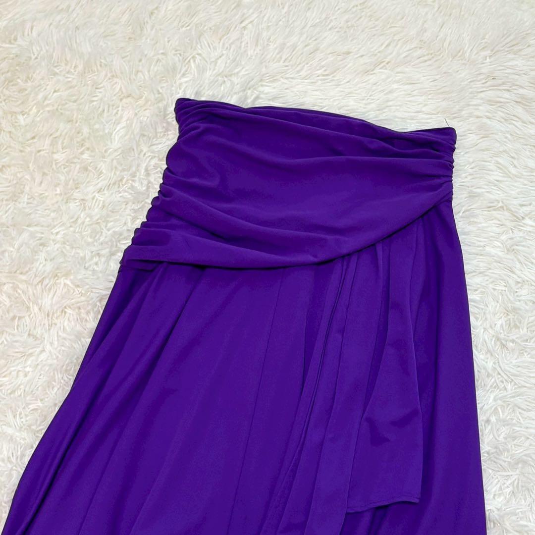 チャコット ロングフレアスカート 社交ダンス アシンメトリー シャーリング 上品