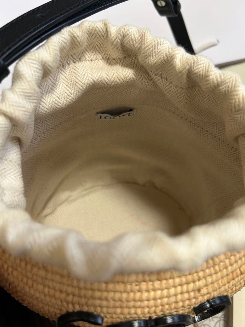 専用出品LOEWEロエべ★ビーハイブ バスケットカゴバッグ ラフィア×カーフ