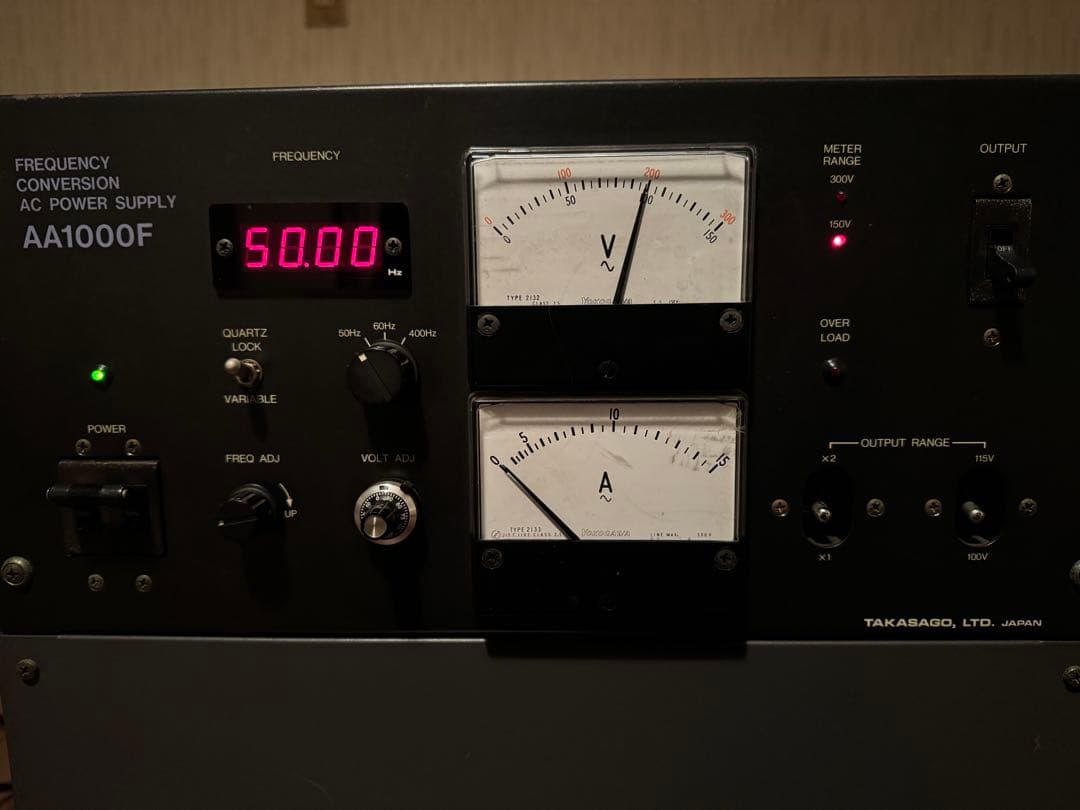 高砂製作所 AA1000F 周波数変換　交流安定化電源 入力200V仕様