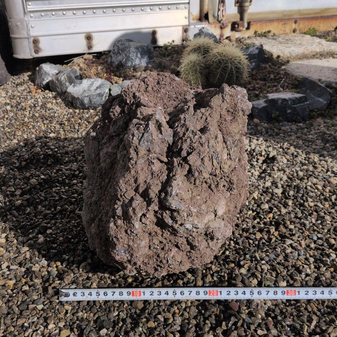 赤　富士　溶岩石　34.4キロ　庭石　石 鑑賞石　庭　坪庭　ガーデニング
