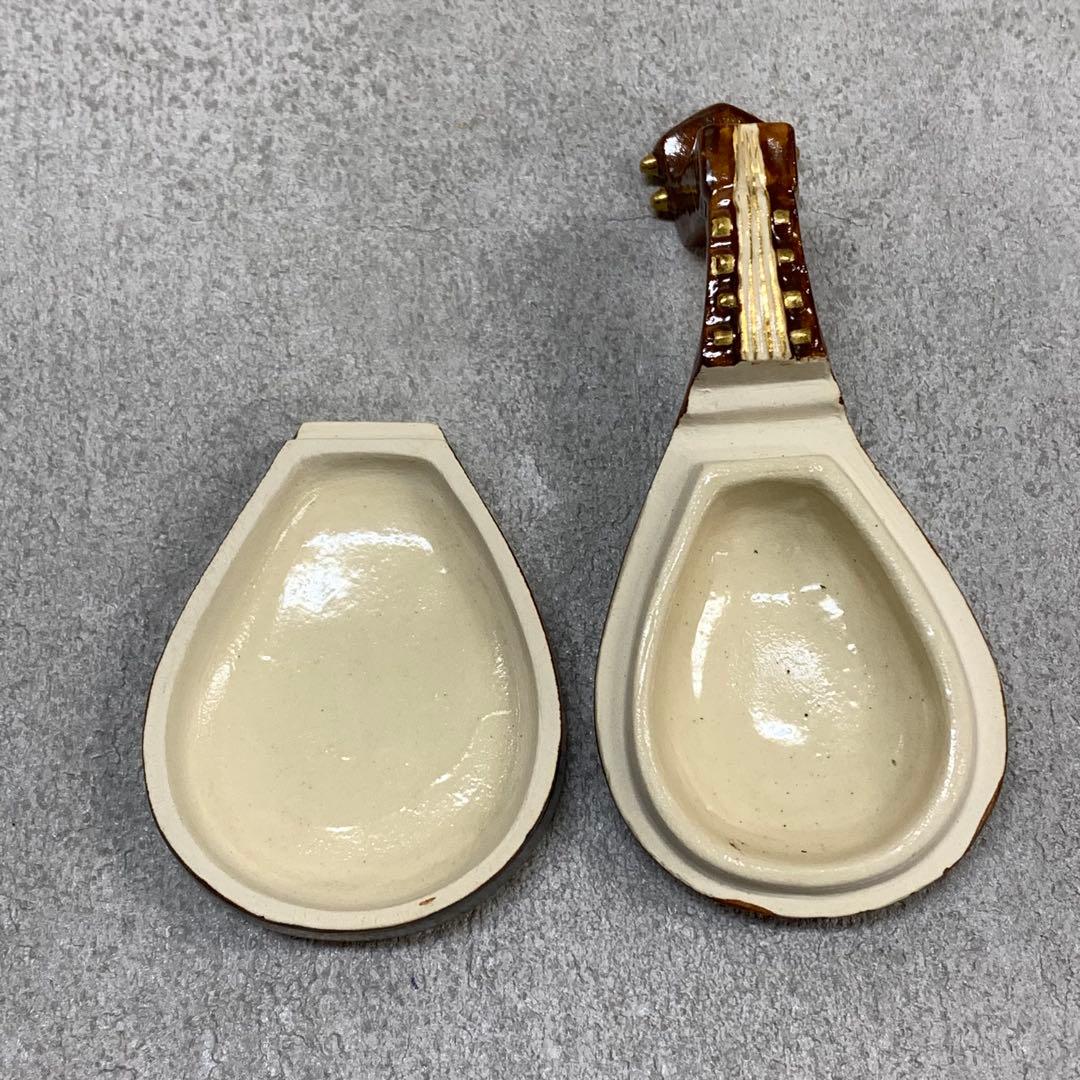 香合 和田桐山 琵琶 共箱 茶道具 巳 茶の湯 B-7