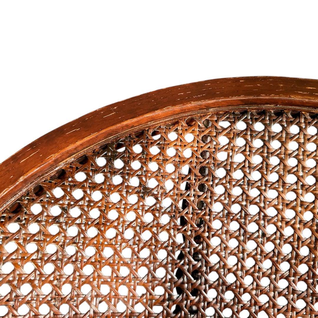 HR740 三越取扱　Shin Lee シンリー　オーク材 ダイニングチェア　籐