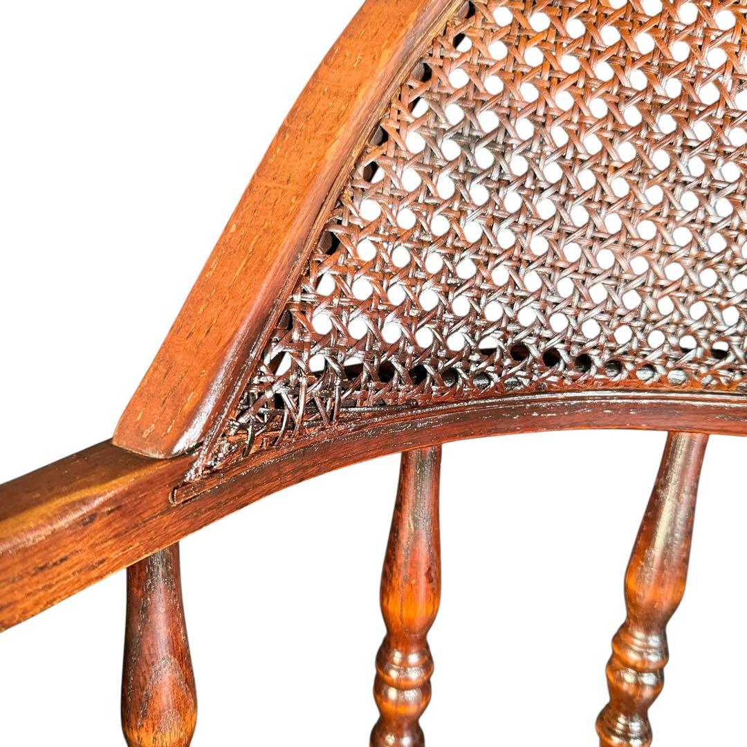 HR740 三越取扱　Shin Lee シンリー　オーク材 ダイニングチェア　籐