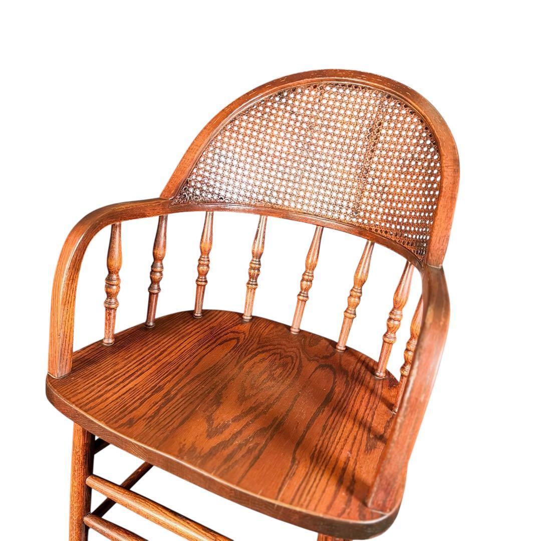 HR740 三越取扱　Shin Lee シンリー　オーク材 ダイニングチェア　籐