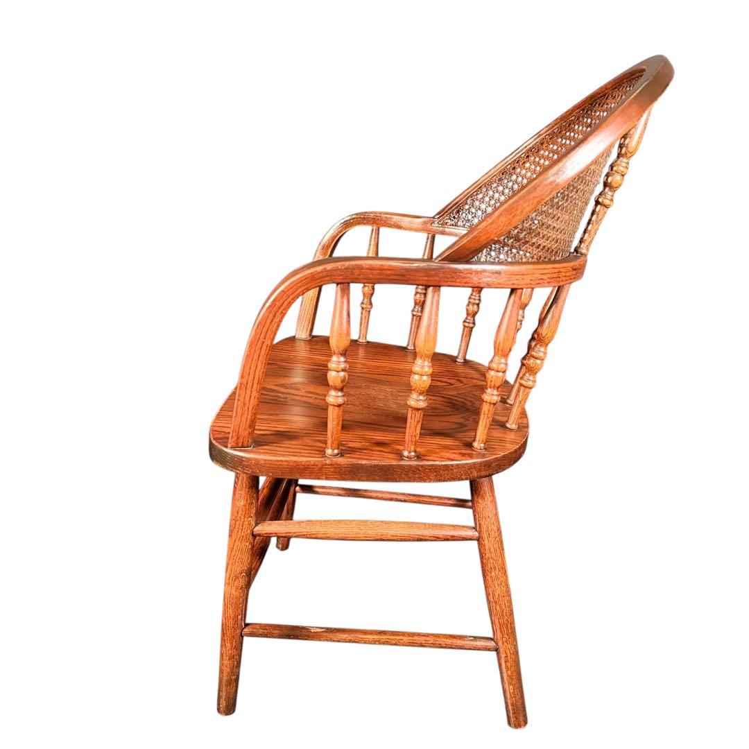 HR740 三越取扱　Shin Lee シンリー　オーク材 ダイニングチェア　籐