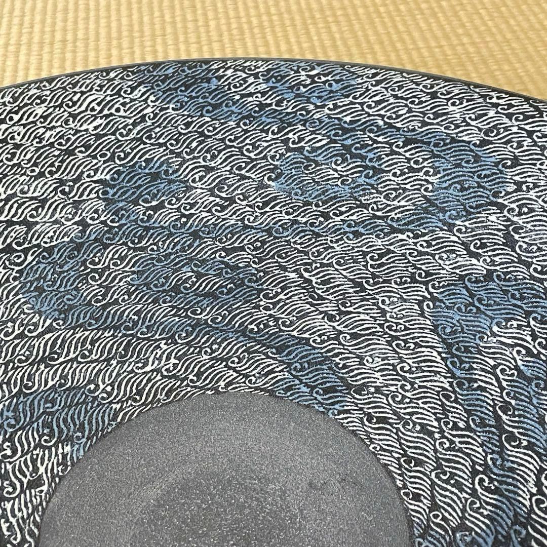 柳窯　西嶋秀樹　象嵌流水紋 大皿