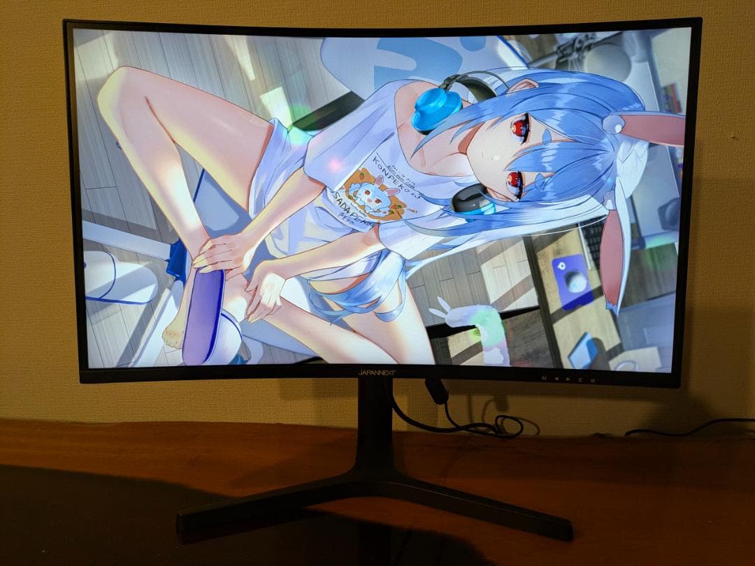 ジャパンネクスト ELED 27インチ 165Hz WQHD 曲面 モニター