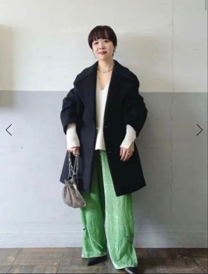 mayアダムエロペ　サステナブル　ビッグラペルコート　完売品