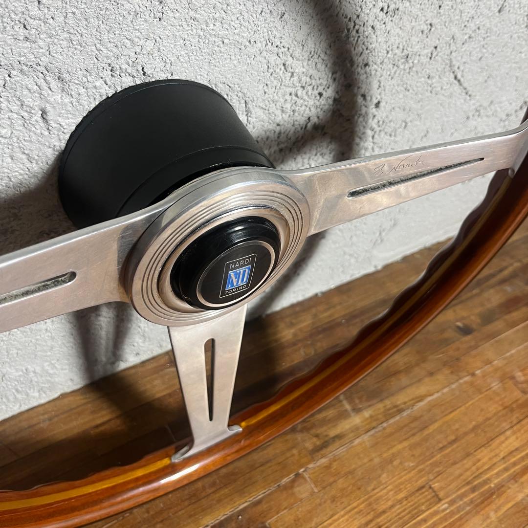 【希少ビンテージ】NARDI ナルディウッドステアリング 36φ ボス付き