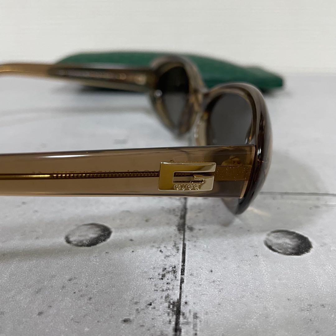 グッチ　Gロゴ　ヴィンテージ　サングラス　オーバル フルリム　クリアブラウン