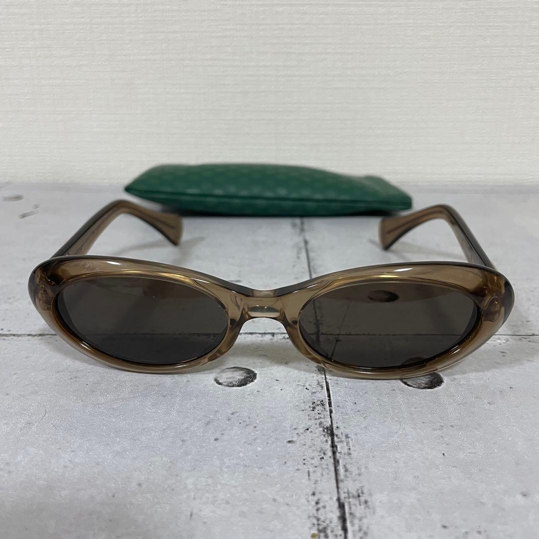 グッチ　Gロゴ　ヴィンテージ　サングラス　オーバル フルリム　クリアブラウン