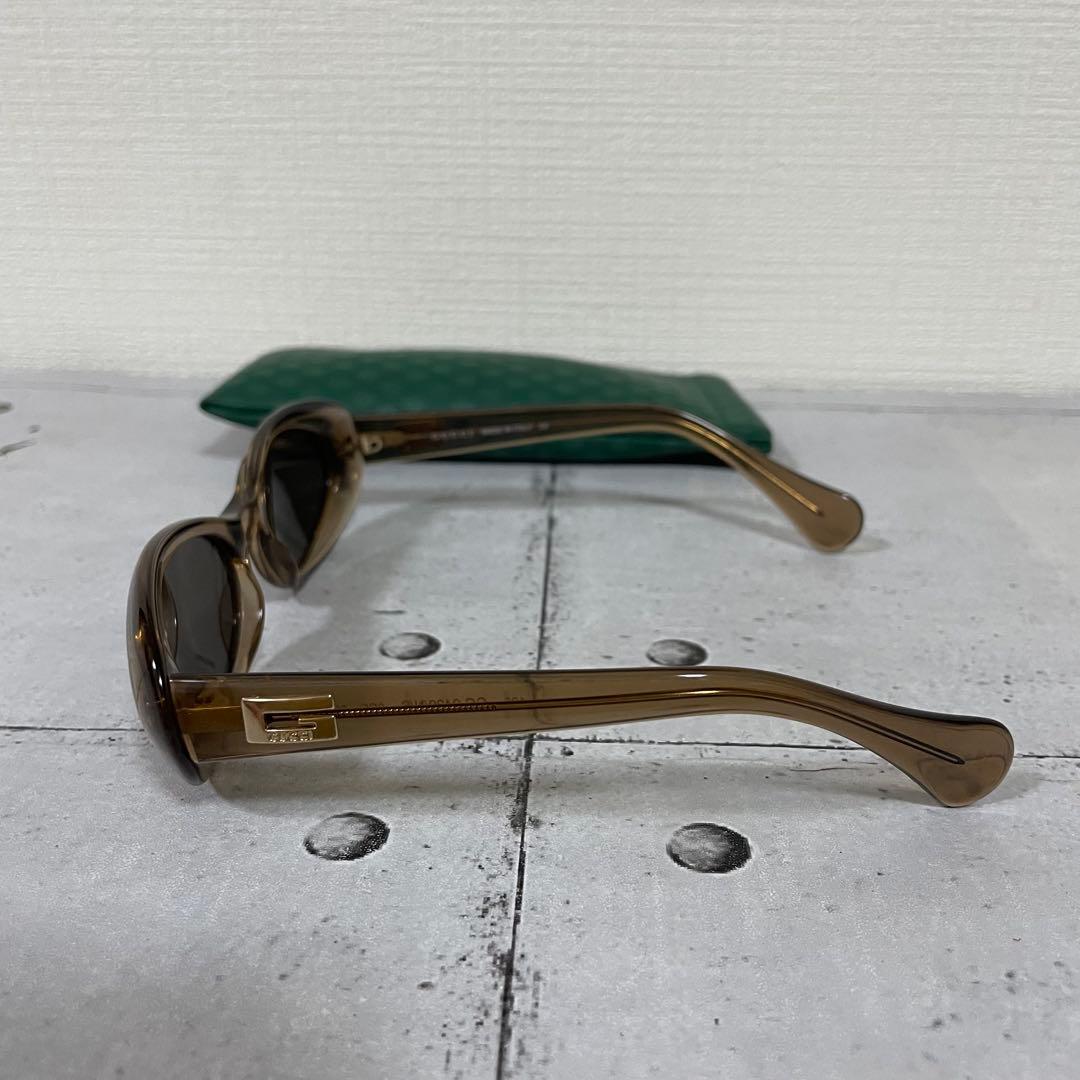 グッチ　Gロゴ　ヴィンテージ　サングラス　オーバル フルリム　クリアブラウン