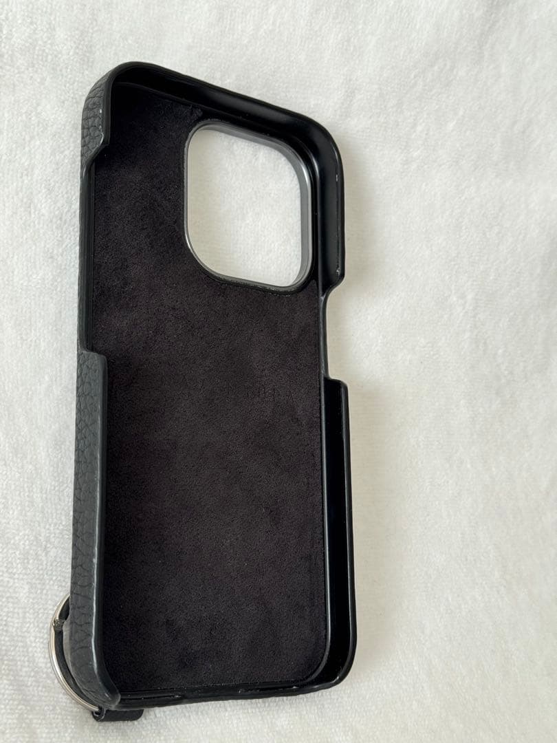 美品 ボナベンチュラ iPhone 15 Pro用レザーケース ブラック