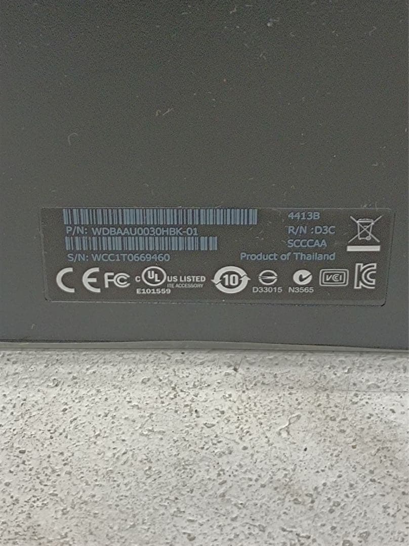 八6754【未使用品】WD ウエスタンデジタル 外付けHDD 3TB