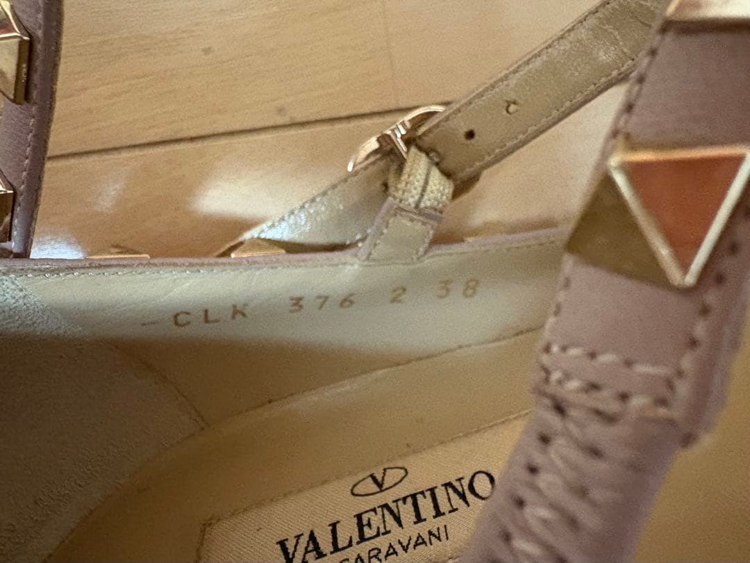 ヴァレンティノ VALENTINO ロックスタッズシューズ　フラット　ピンク