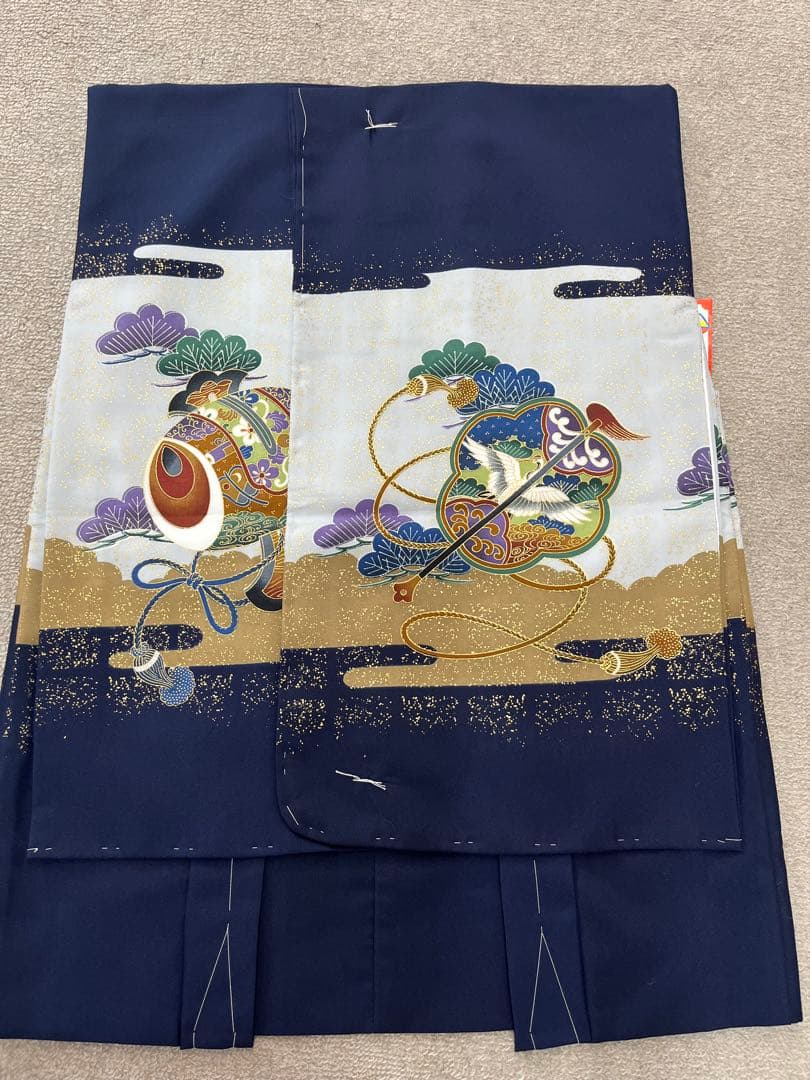 新品★七五三　男の子　きもの羽織セット　四つ身　C01