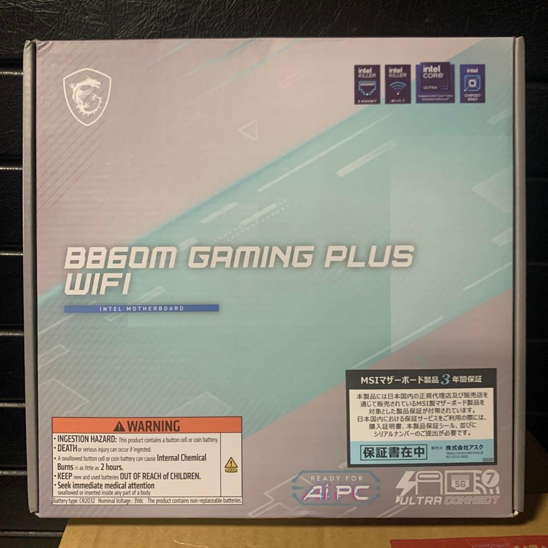 グラフィックボード・グラボ・ビデオカード MSI B860M GAMING PLUS WIFI Intel B860