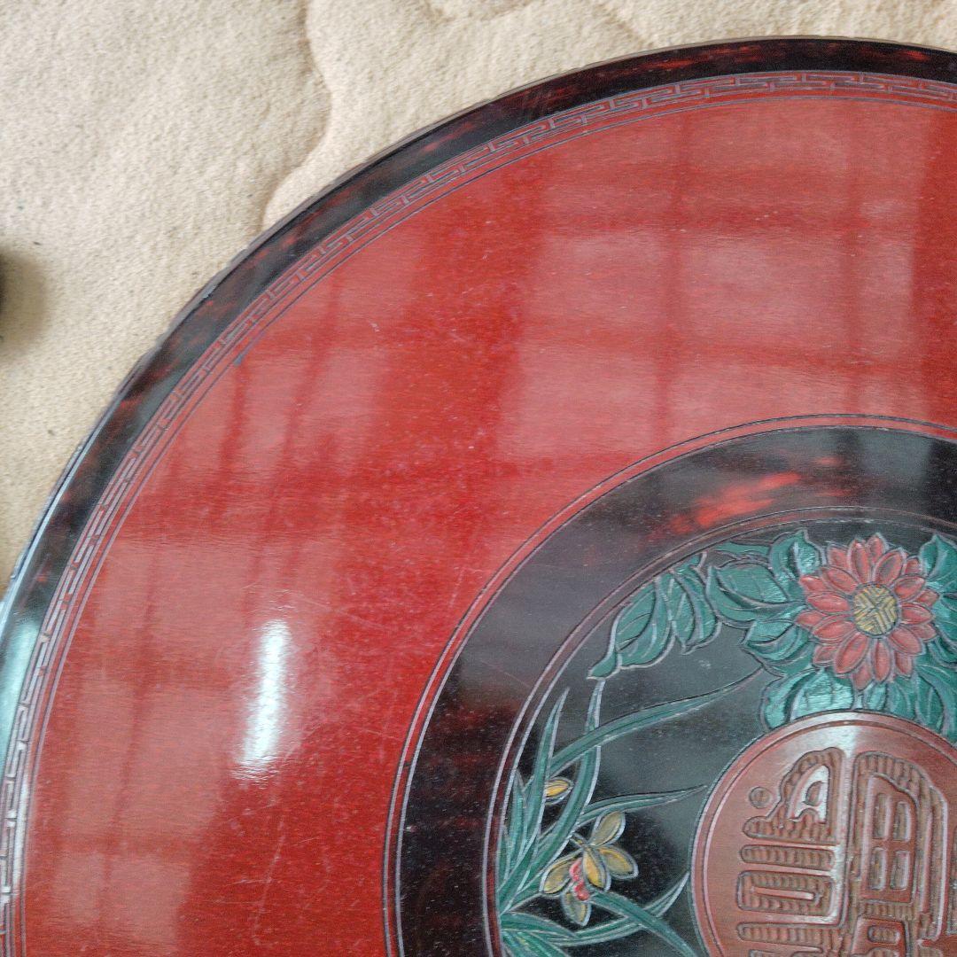 中国骨董？ 唐家具 飾彫り 円卓 座卓 ちゃぶ台 センターテーブル 古家具レトロ