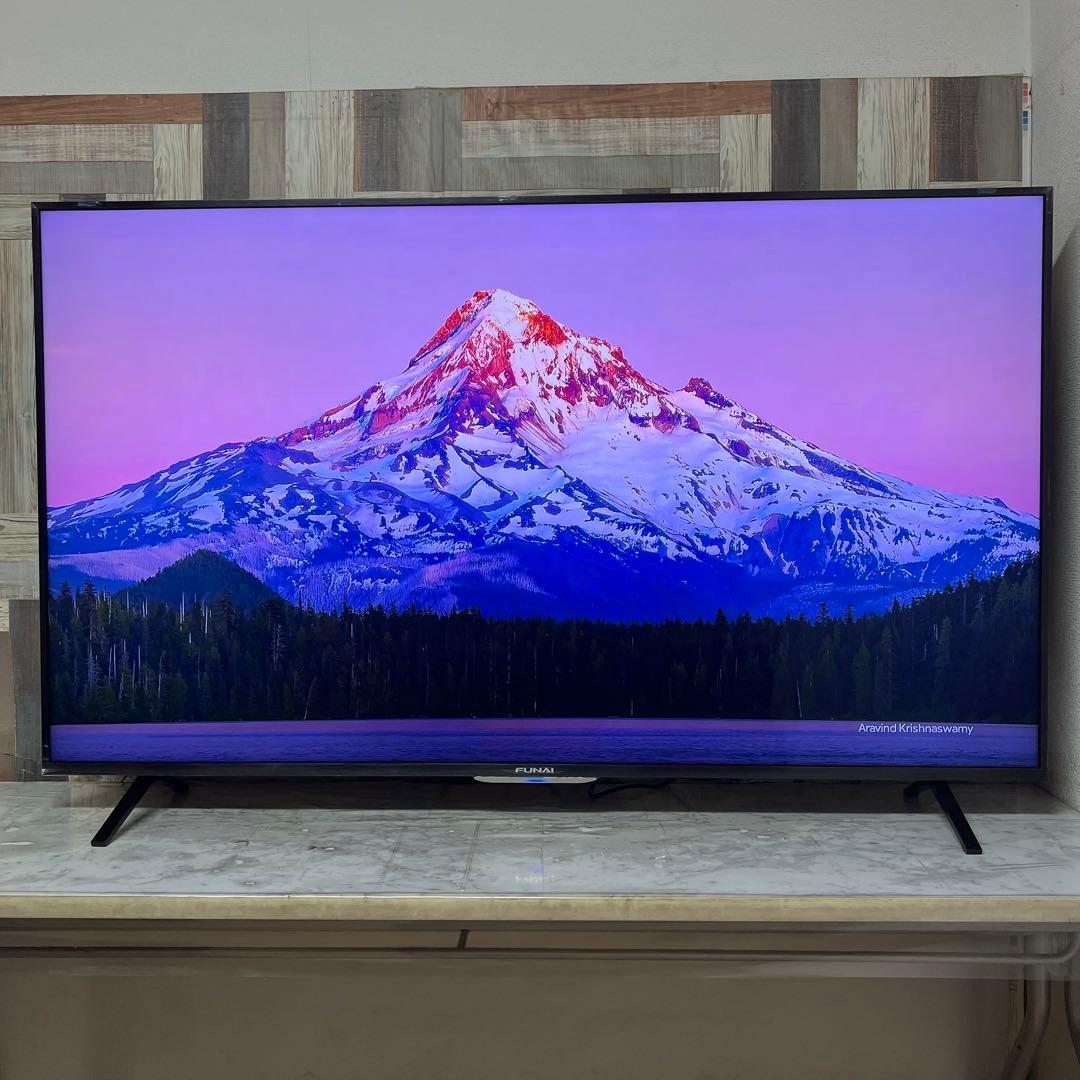 即日受渡❣️全国送料込展示見本品フナイ65型4KTV録画機能内蔵Wチューナ搭載