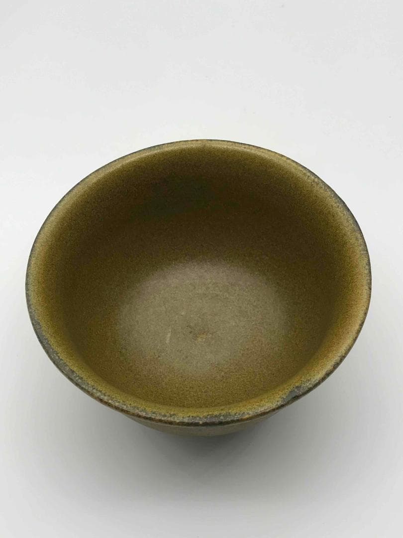 清時代　茶末釉茶碗　茶碗　湯呑　古染付　茶道具　旧家蔵出し(D-64)