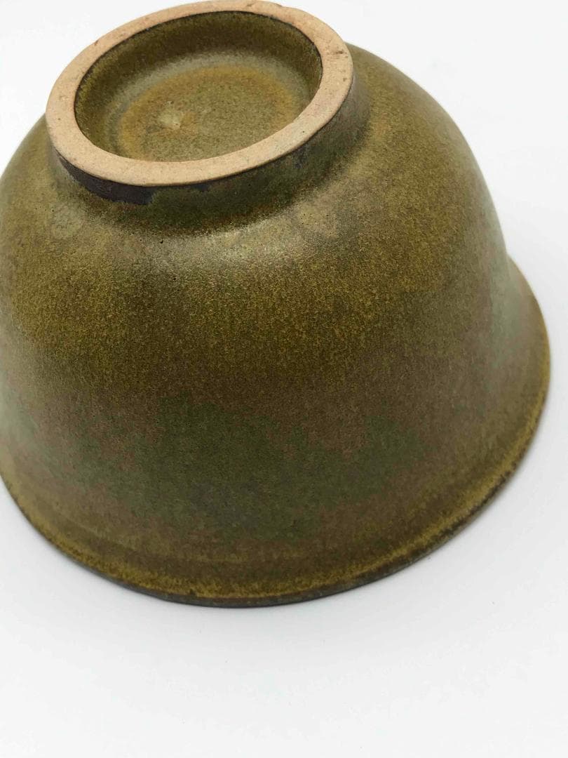 清時代　茶末釉茶碗　茶碗　湯呑　古染付　茶道具　旧家蔵出し(D-64)