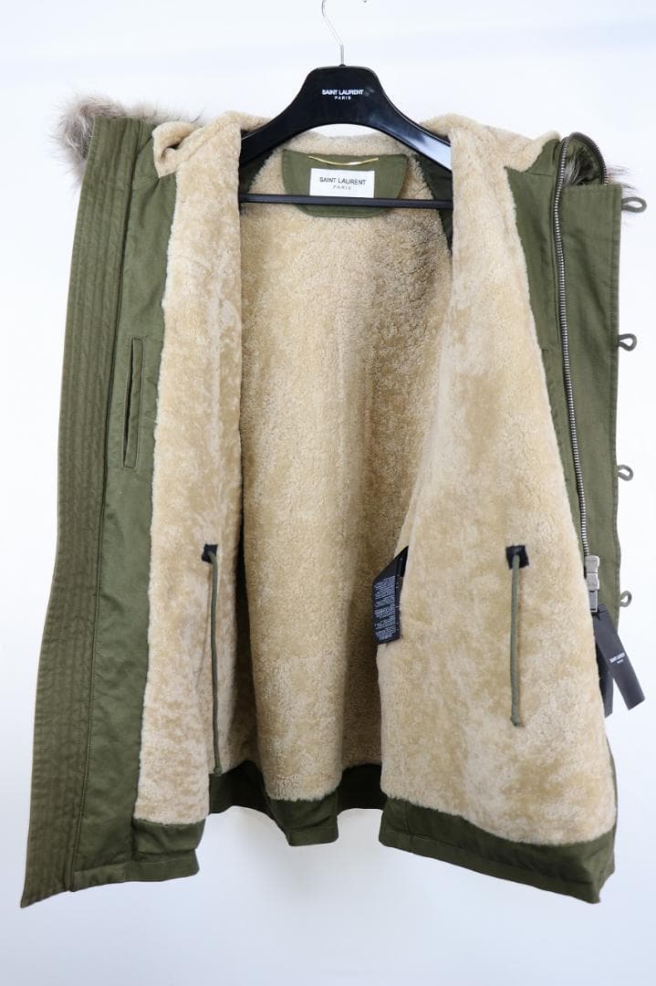 新品未使用 19aw saint laurent parisムートンコートカーキ
