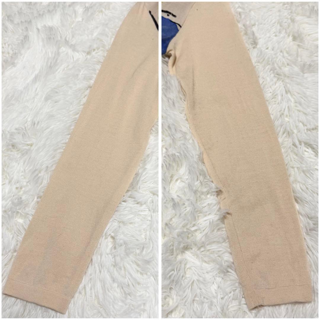 良品✨レオナールスポーツ ニットワンピース 42 ウール100 総柄 上品 希少