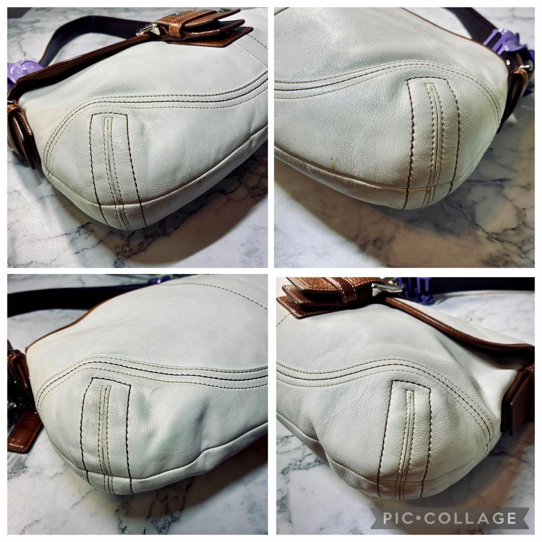 美品✨ COACH ソーホー 本革 レザー バイカラー ワンショルダー バッグ