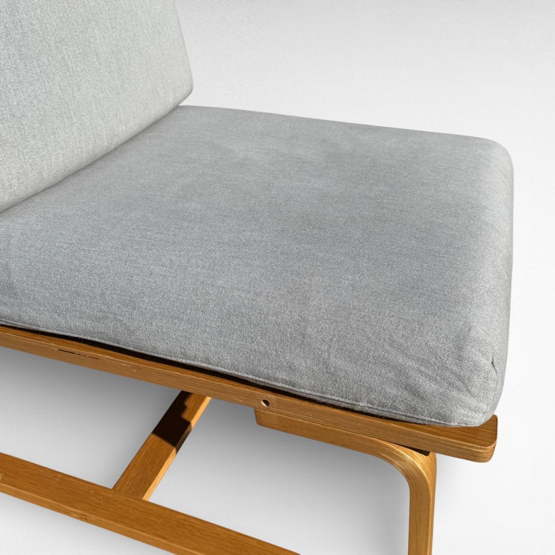 無印良品 ソファチェア オーク材 デニムカバー