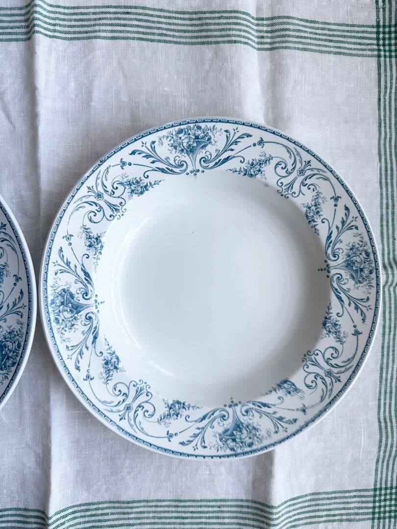  Boch ボッホ B.F.Kアンティーク スープ皿2枚セット