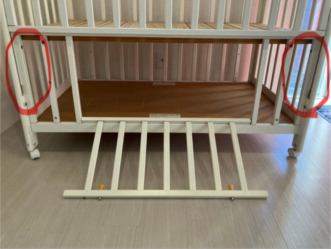 【人気】KATOJI ハイシート ベビーベッド 収納付き ホワイト