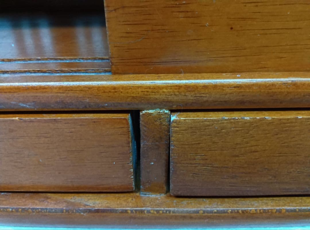 引き出し付き蝿帳　収納棚　両面開き　食器棚　食品保存キャビネット　レトロ