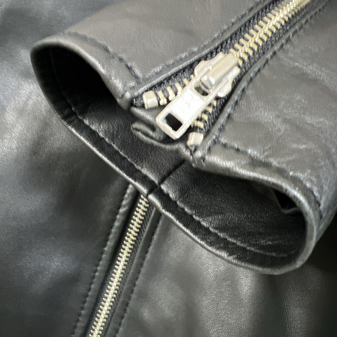 美品McGREGOR ライダースジャケット　革ジャン　レザージャケット　ブラック