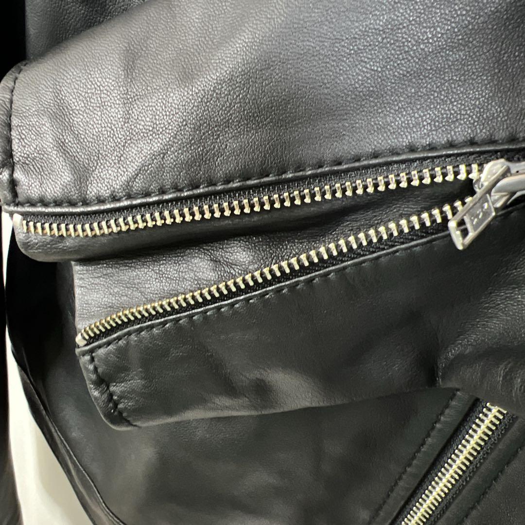 美品McGREGOR ライダースジャケット　革ジャン　レザージャケット　ブラック