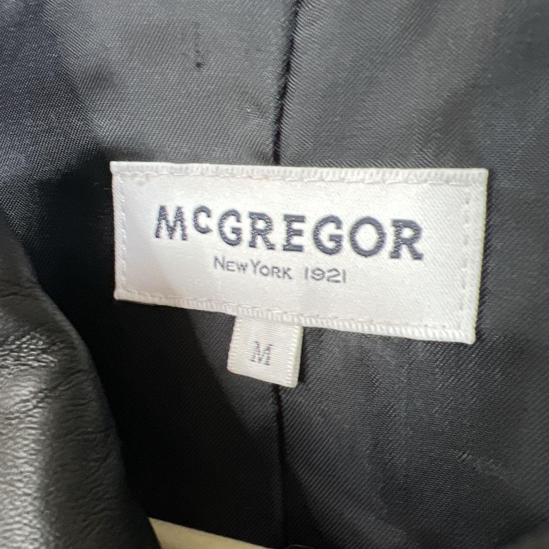 美品McGREGOR ライダースジャケット　革ジャン　レザージャケット　ブラック