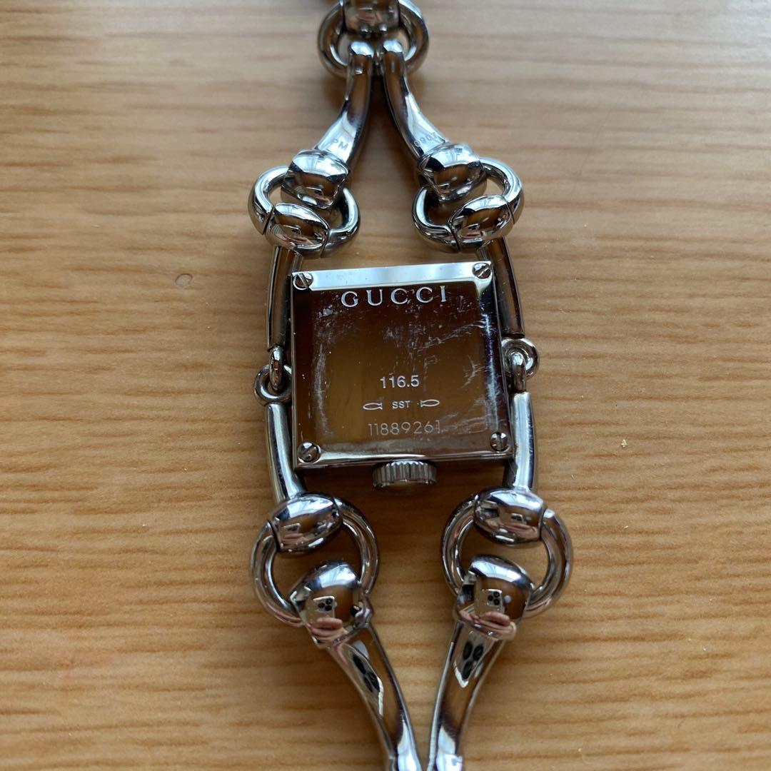 ジャンク品　GUCCI ステンレススチール スクエア時計