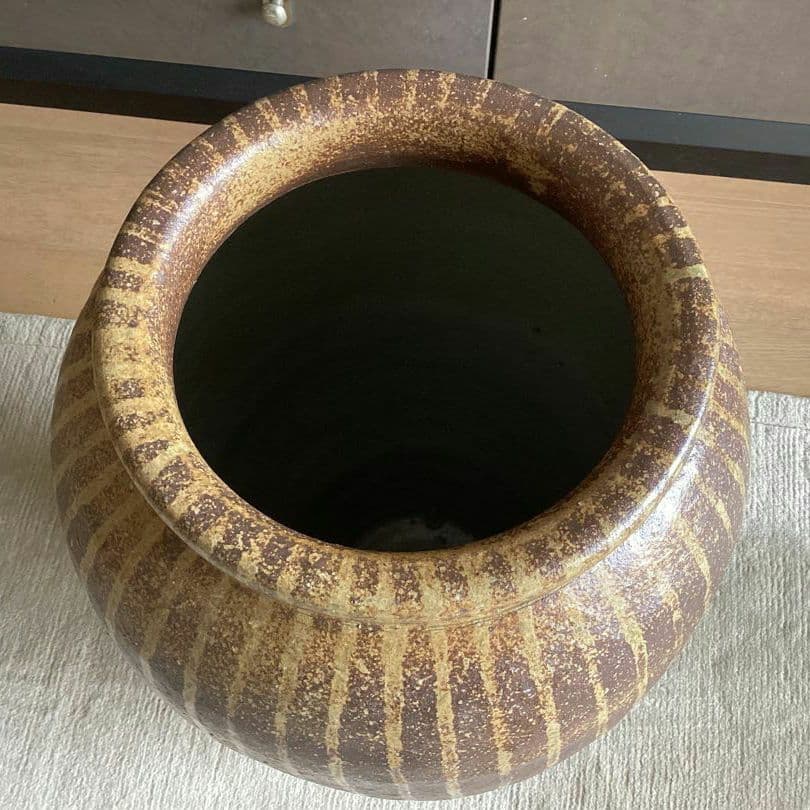 大壺　傘立て 小鹿田焼 刷毛 庭　陶器 インテリア