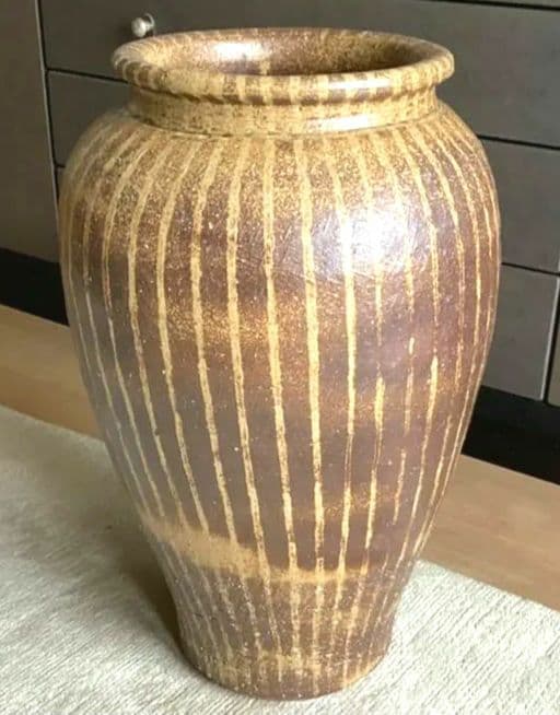 大壺　傘立て 小鹿田焼 刷毛 庭　陶器 インテリア
