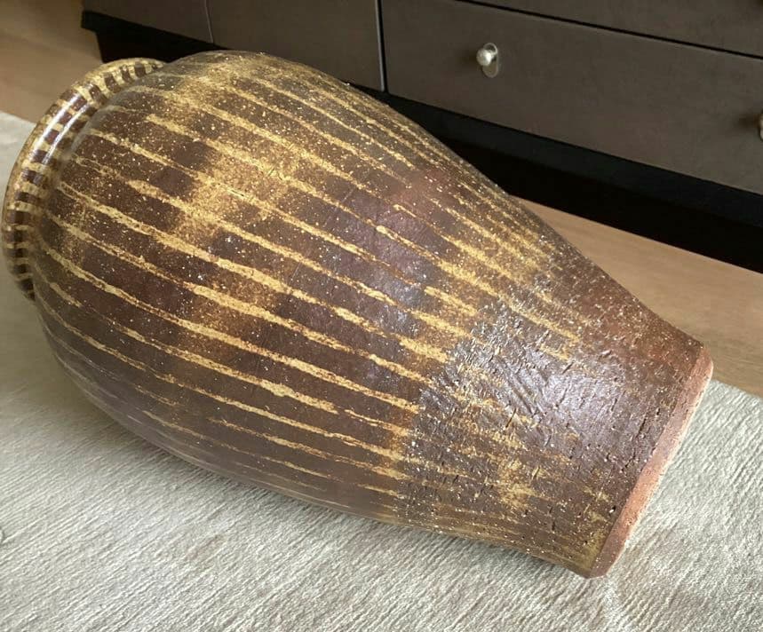 大壺　傘立て 小鹿田焼 刷毛 庭　陶器 インテリア