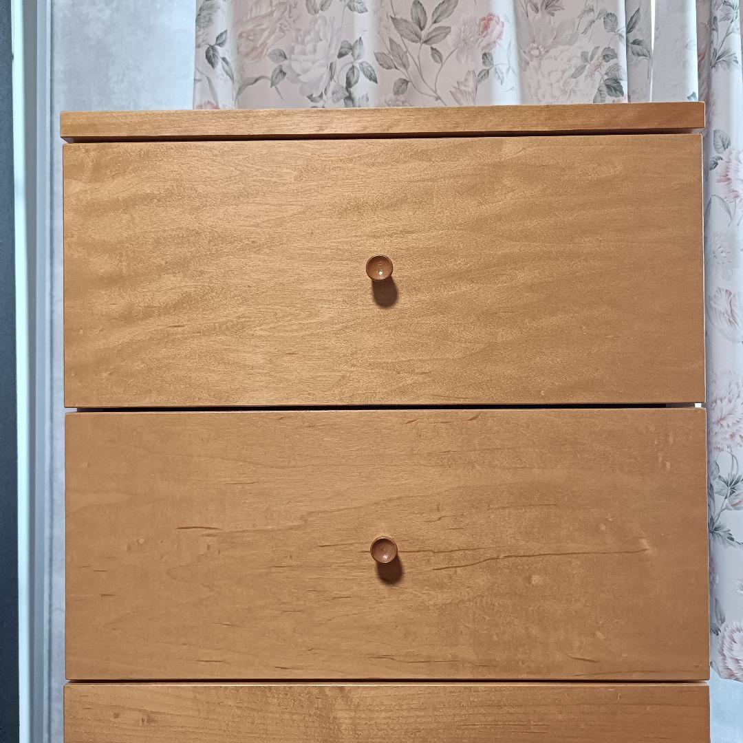 無印良品　希少廃盤モデル　メープル　木製 6段チェスト 収納家具 タンス