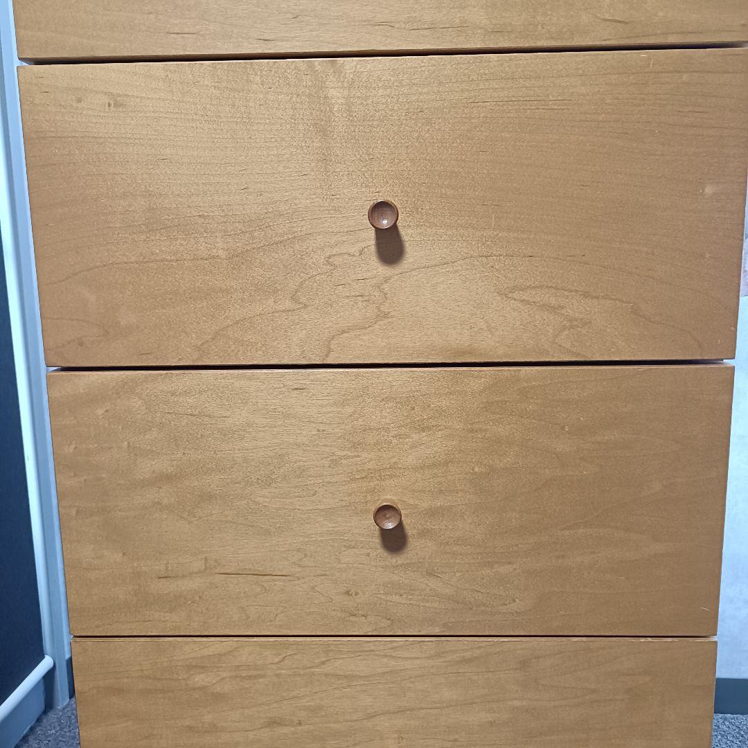無印良品　希少廃盤モデル　メープル　木製 6段チェスト 収納家具 タンス