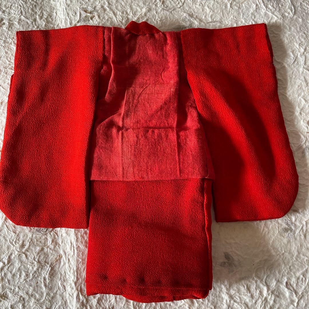 古布　江戸縮緬　人形の着物　長襦袢　2612506