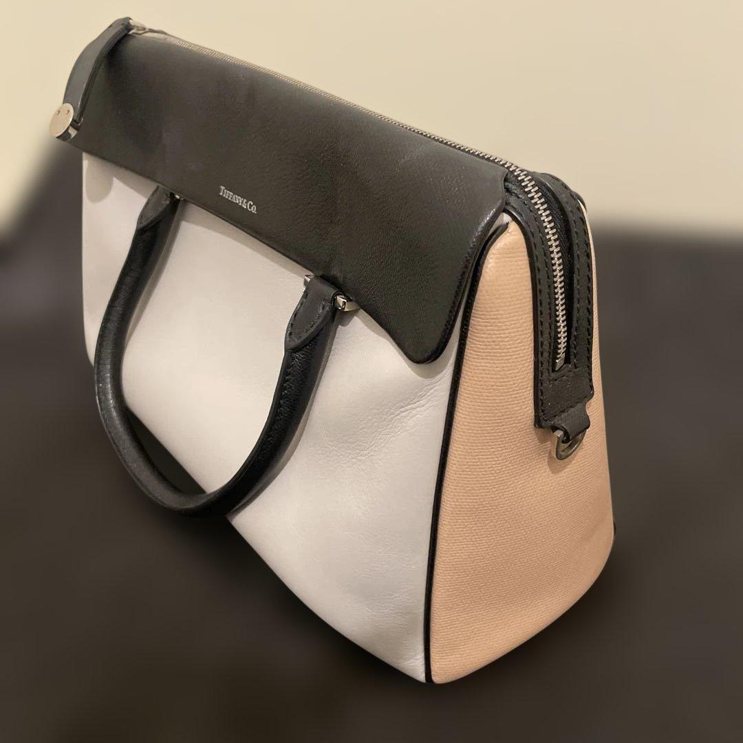 Tiffany & Co. ハンドバッグ グレー ベージュ