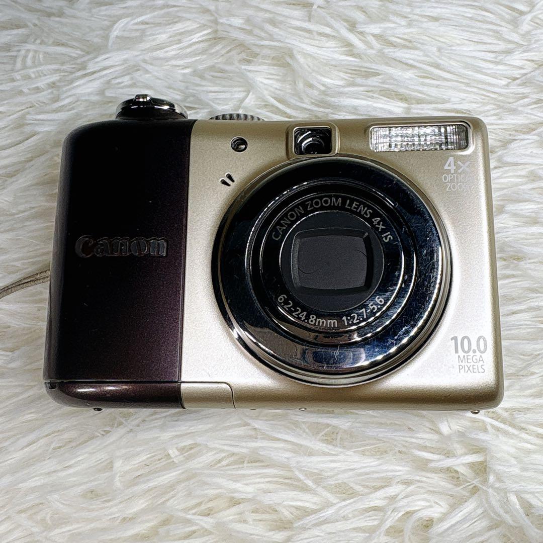 動作品 Canon PowerShot A1000IS デジカメ 乾電池 レトロ