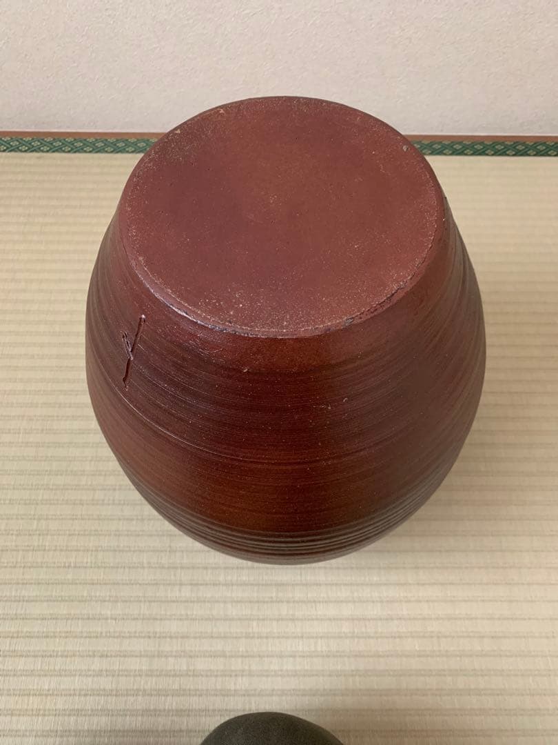 備前焼　花瓶　三つ耳壺